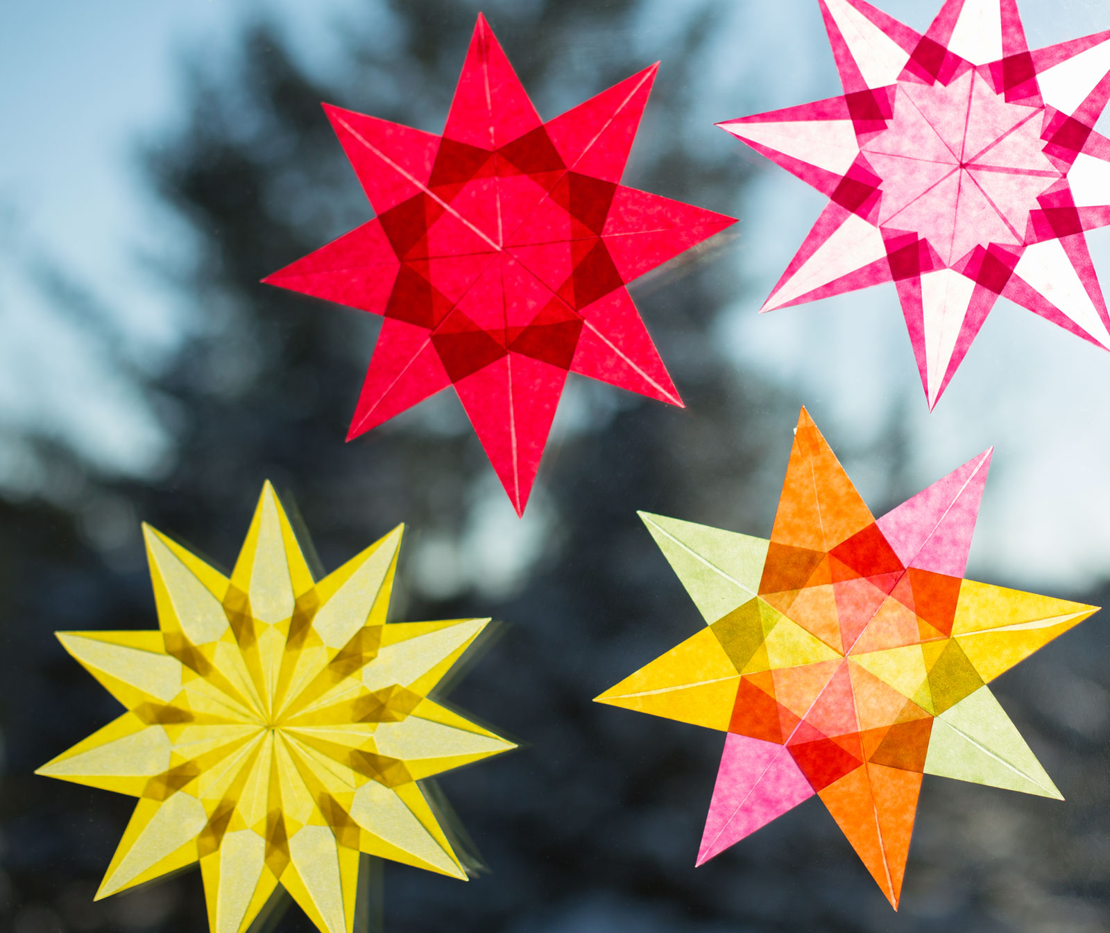 Brighten Winter Windows by Crafting Colorful Paper Stars – Together Blog –  from Nova Natural