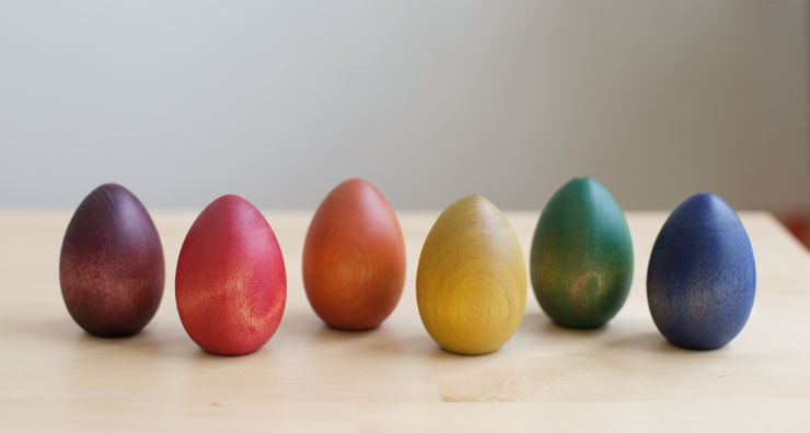 Paint a Rainbow of Wooden Easter Eggs